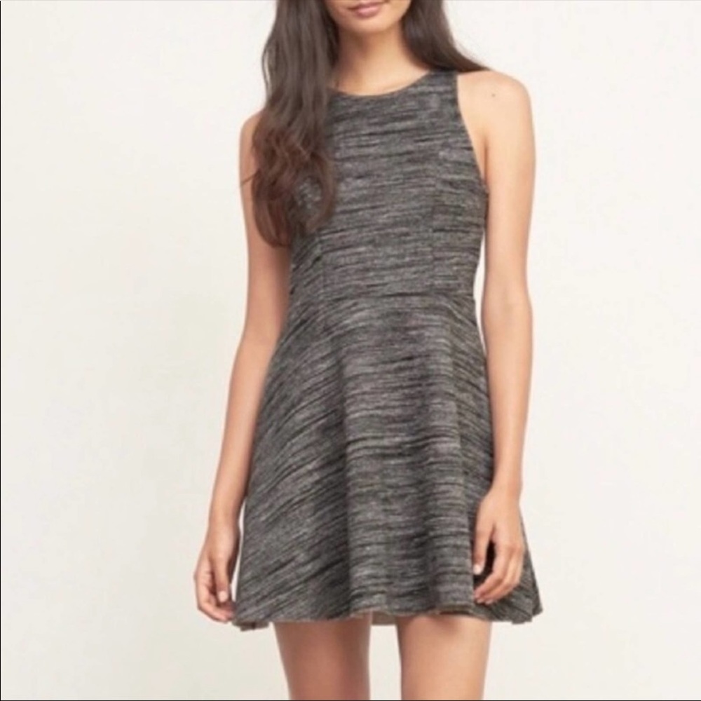 Abercrombie & Fitch Gray Skater Dress with Back Cutouts
